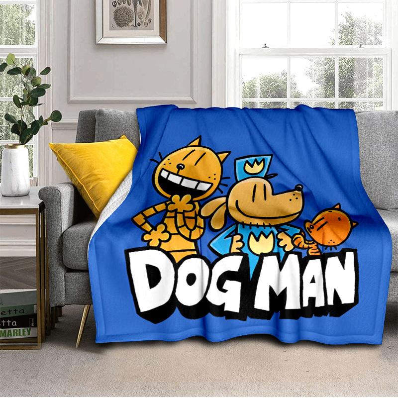 Dog Man And Friends Adventure Blanket Suitable for Sofas, Beds, Offices, And Camping - Perfect Gift for Halloween Christmas