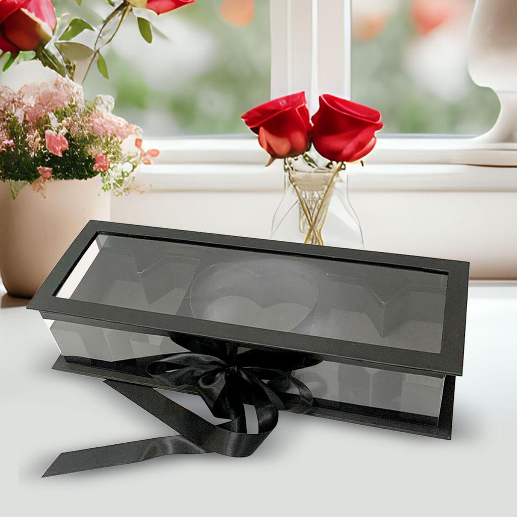 Mom Empty Flower Box Mother's Day Premium Elegant Eternal Soap Packaging Box for Parties Celebrations Valentines DIY Decorations