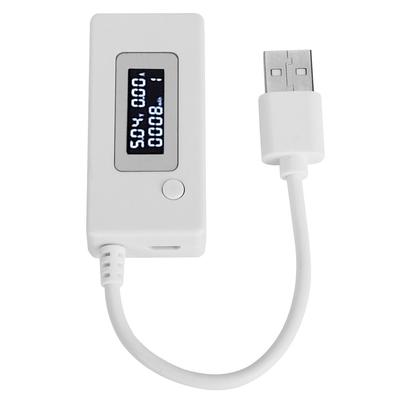ЖК-дисплей Подсветка USB Детектор Амперметр Вольтметр Тестер Емкости Зарядки Метр 430VБелый
