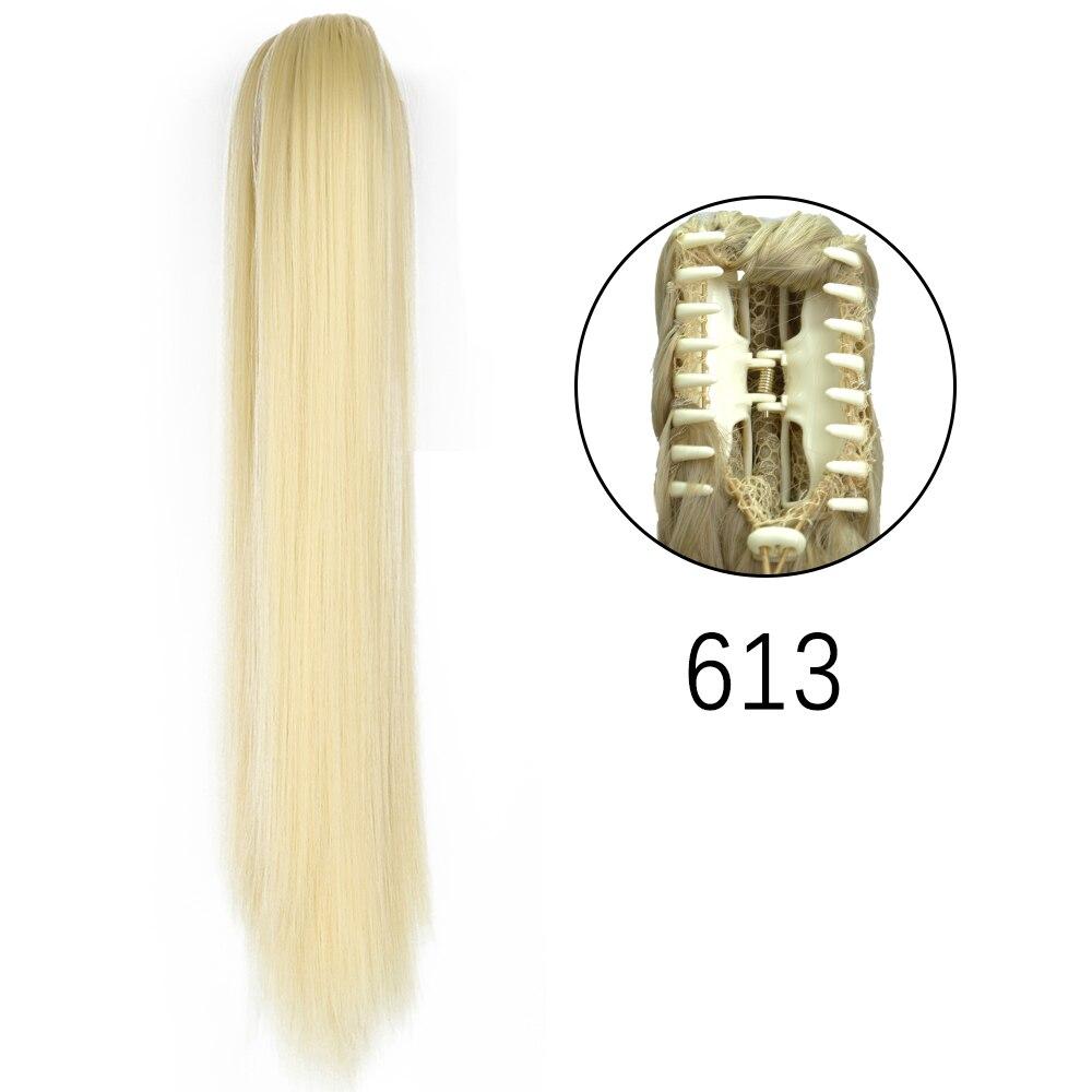 MISS WIG 24-дюймовый прямой хвостик для наращивания волос для женщин, черный, коричневый, из синтетического волокна, длинный конский хвост, шиньон