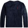 Polo FW24 Solid Color Small Pony Embroidered Long Plush Sleeve Pocket Crewneck Sweatshirt Men Sweatshirt Navy-Blue MNPOKNI16821074-410