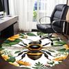 1pc Bee Floral Pattern Chair Carpet for Office, Non-slip, Soft and Durable Rug, Perfect for Office, Living Room yy251103196