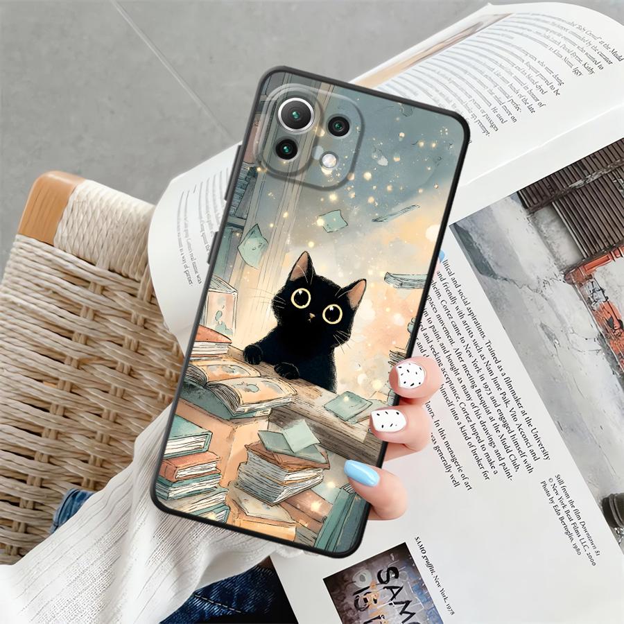 Чехол для Xiaomi Mi 13 Lite 14 11 12X 12T Pro 11T 12 10T Funda Чехол для телефона Мультяшный кот