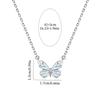Butterfly Lamp Necklace Female Simple Light Luxury Fashion New Blue Luminous Butterfly Clavicle Chain Female