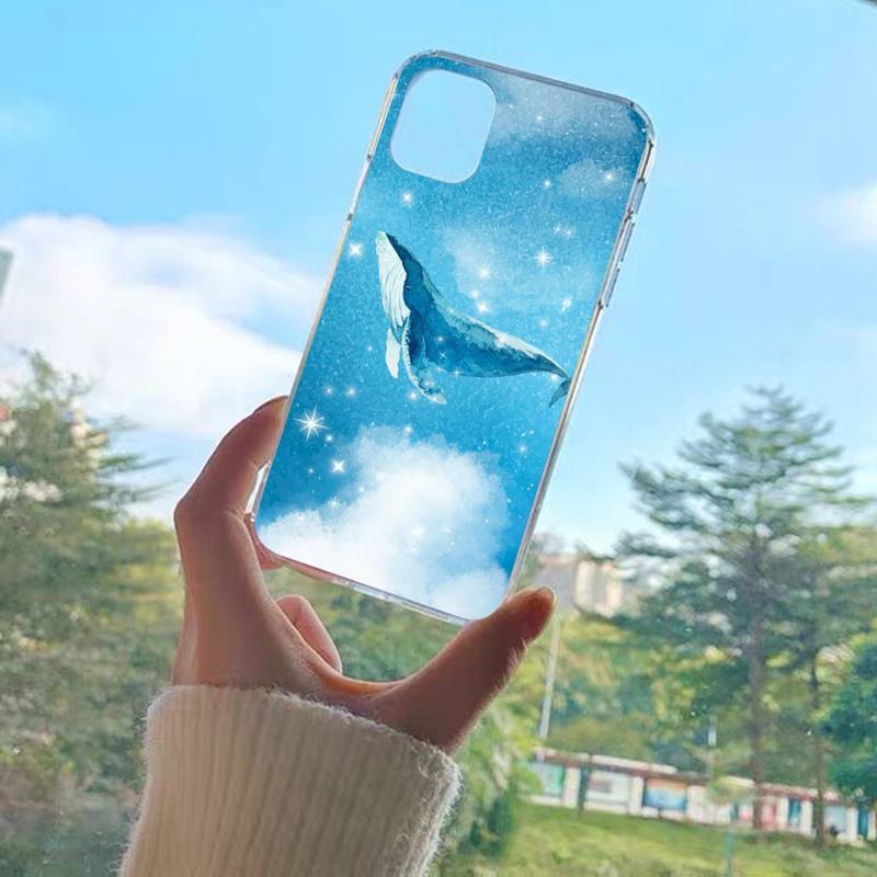 YNDFCNB чехол для телефона с изображением кита, рыбы, волны и моря для iPhone XR X XS Max 14 13 Pro Max 11 12 Mini 6 7 8 plus SE 2020, чехол с принтом