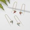 Vintage Style Hummingbird Ear Lines With Rhinestone Decor For Parties
