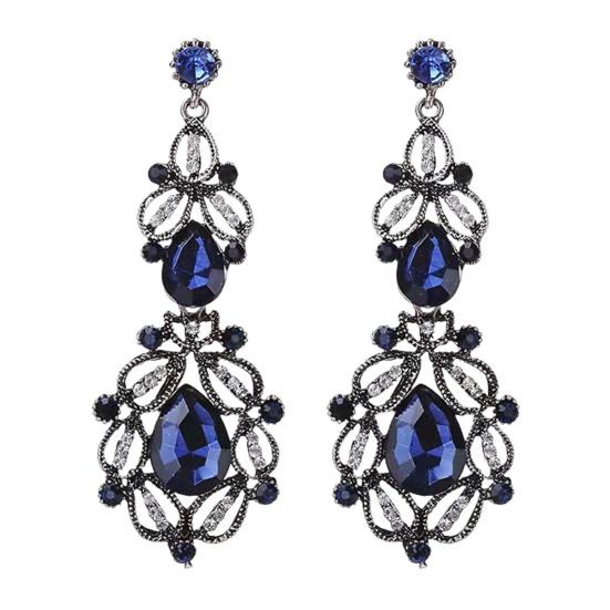 1 пара женских сережек, висячие серьги со стразами, легкие полые серьги, длинные висячие серьги