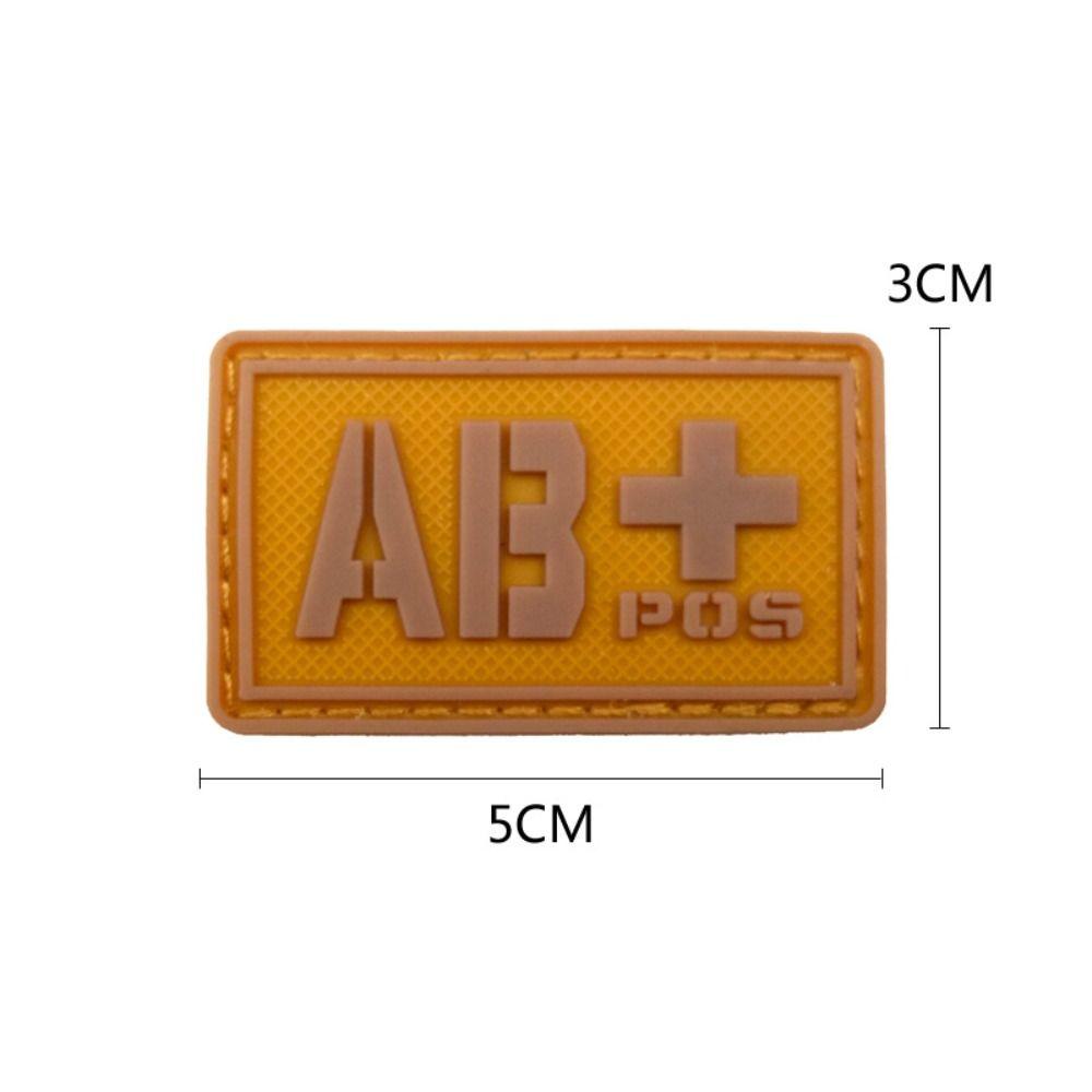 Светящийся значок группы крови, вышитая нашивка, аварийная повязка на руку, магическое кольцо-наклейка с группой крови
