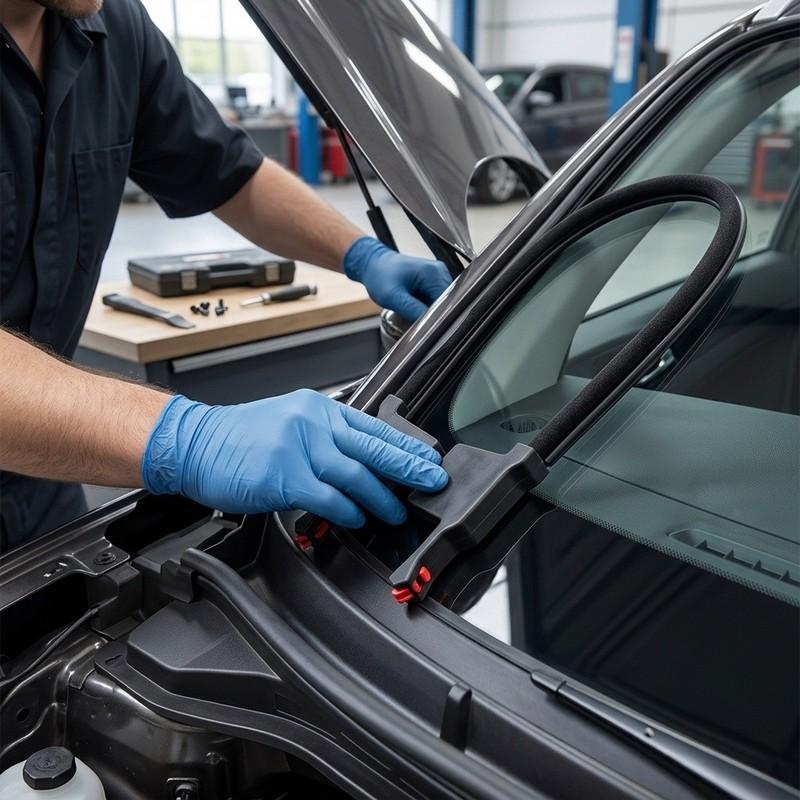 Уплотнитель капота 86430D3000 для Hyundai Tucson 2015-2018 Запасная часть: Уплотнитель дефлектора стеклоочистителя капота