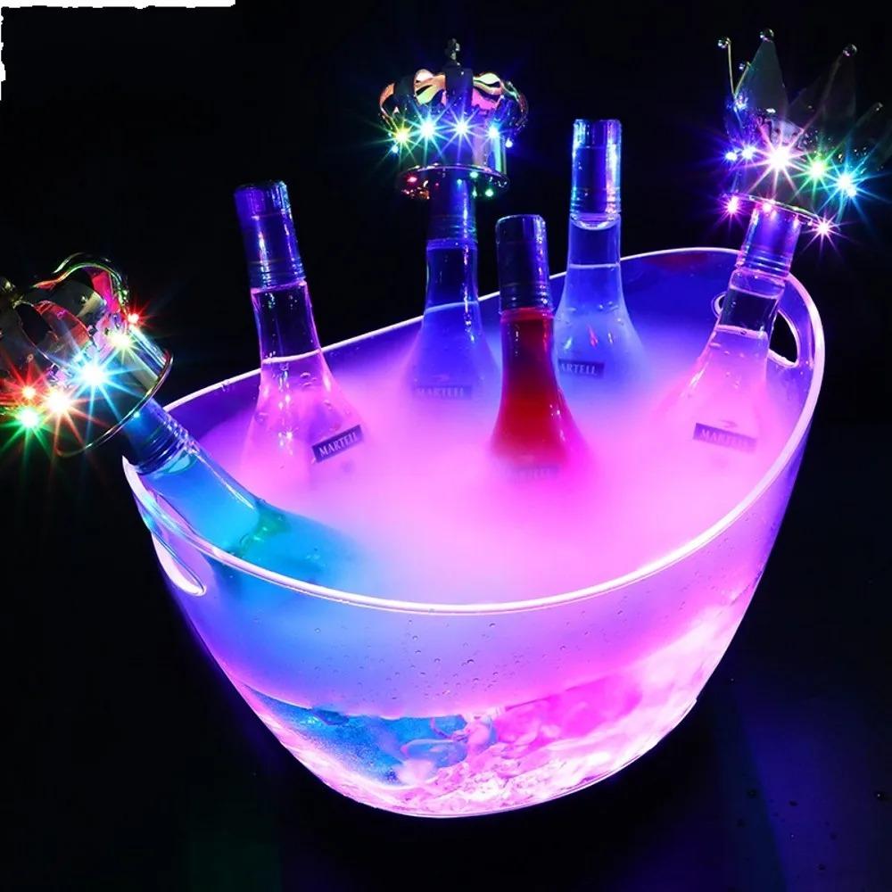 Anti-fall Transparent Ice Bucket 4/8/12L Champagne Bottles Ice Cooler Wine Chilling Bucket Gift
