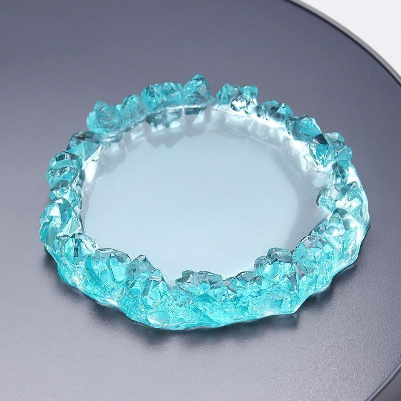 Форма для изготовления кристаллов из эпоксидной смолы своими руками, силиконовая форма для подставки под стакан из кристаллов