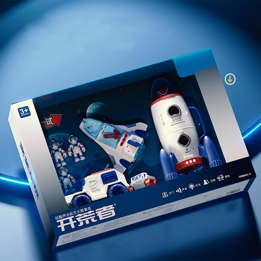 Игрушки-ракеты для детей, игровой набор «Космический корабль» со светом и звуком, развивающие игрушки, рождественские подарки для мальчиков и девочек