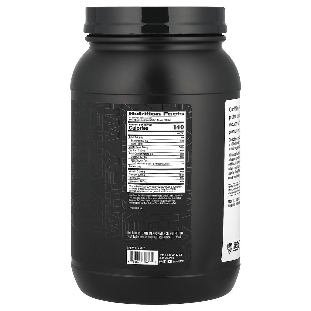BPN, Whey Protein, Milk N Cookies, 2 Lbs 2.6 Oz (980 G)