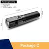Mini Powerful Led Flashlight Built In Battery 3 Modes Type-c Rechargeable Telescopic Zoom Torch for Home Outdoor Camping Fishing