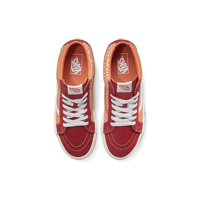 Vans Кеды Sk8 mid Retro Mid Top Повседневные скейт-обувь Унисекс Красно-оранжевая вставка 'Оранжево-красный' VN0A391FTEV