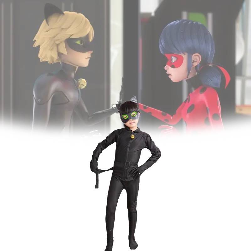 Чудесные истории Ледибаг и Кота Нуара Детский костюм со спандексом для аниме ролевых игр