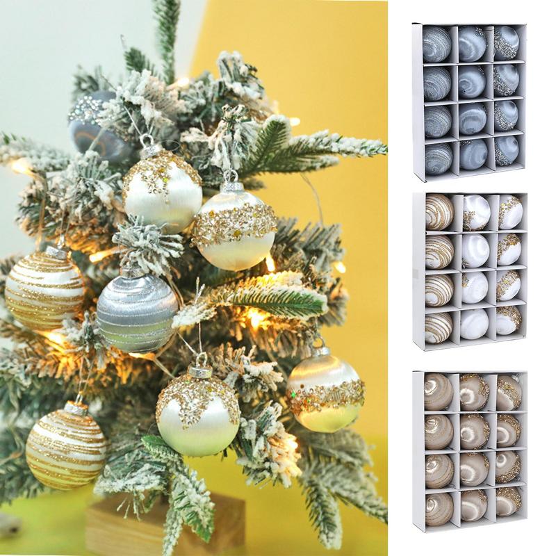 Velvet Ball Ornaments 12 Pieces Velvet Ball Christmas Ball Ornaments Elegant Soft Christmas Balls For Christmas Trees Wreaths
