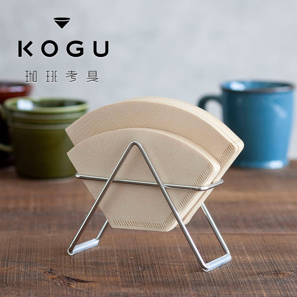 Кофейные принадлежности KOGU Shimomura Planning Подставка для кофейного фильтра [Сделано в Японии] Нержавеющая сталь с разделителями Коническая трапециевидная Тонкая настольная Экономия места