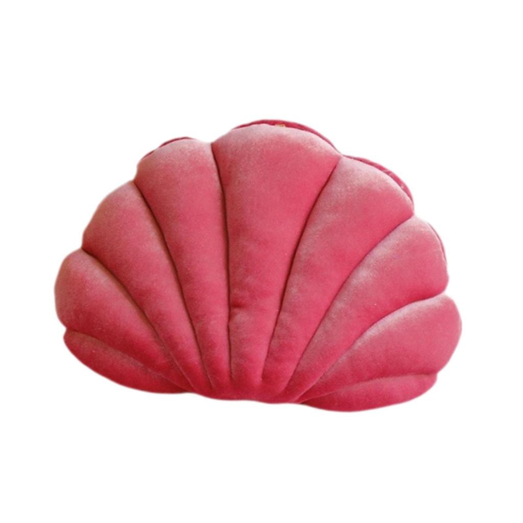 Soft Velvet Seashell Throw Pillow Chair Cushion Car Interior Decoration