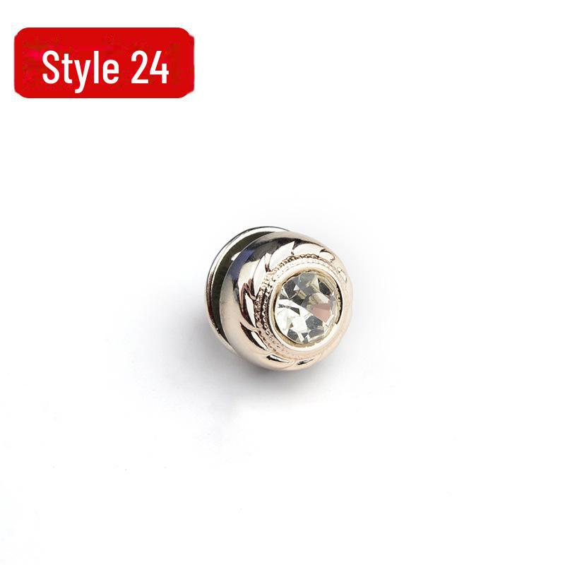 Anti-Exposure, Concealed, Removable and Sew-Free Pearl Shirt Brooch Buttons