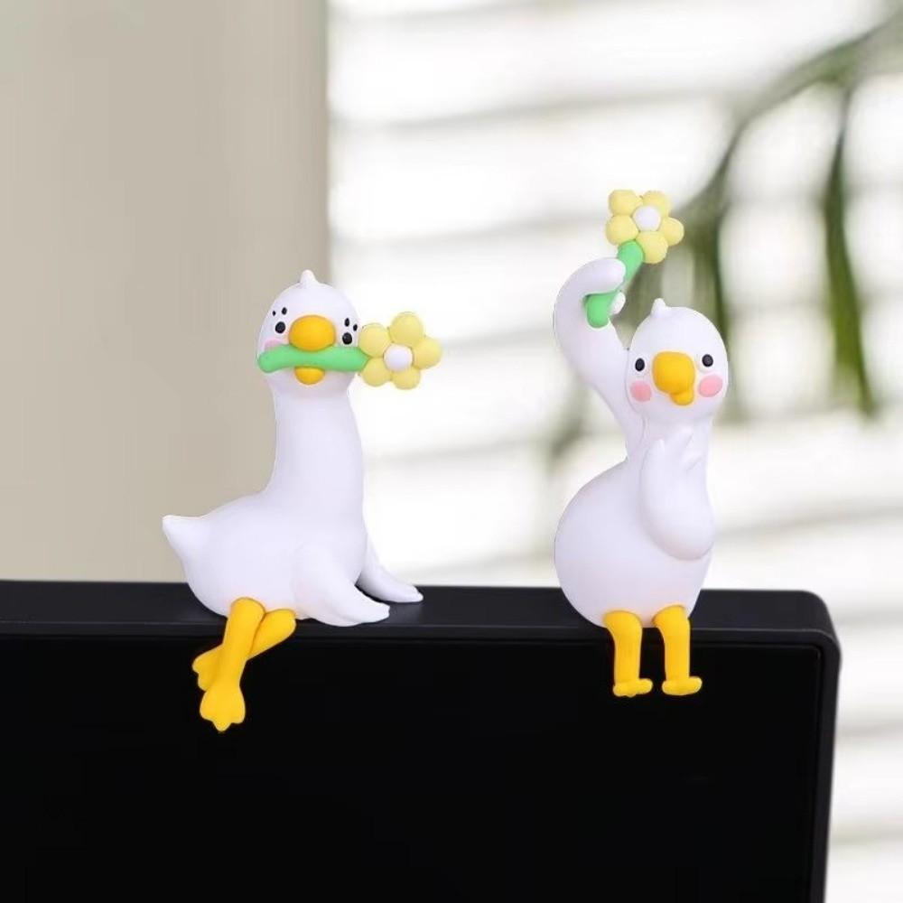 Mini Mini Duck Ornament Computer Display Car Center Console Ornament Duck Figurine Gift Idea