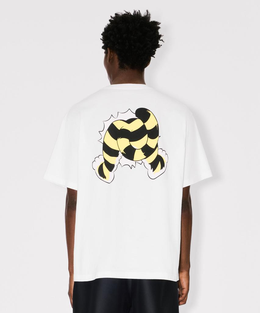 KENZO Men'S Wild Tiger Oversized White Short Sleeve T-Shirt_K265Amt302Whx