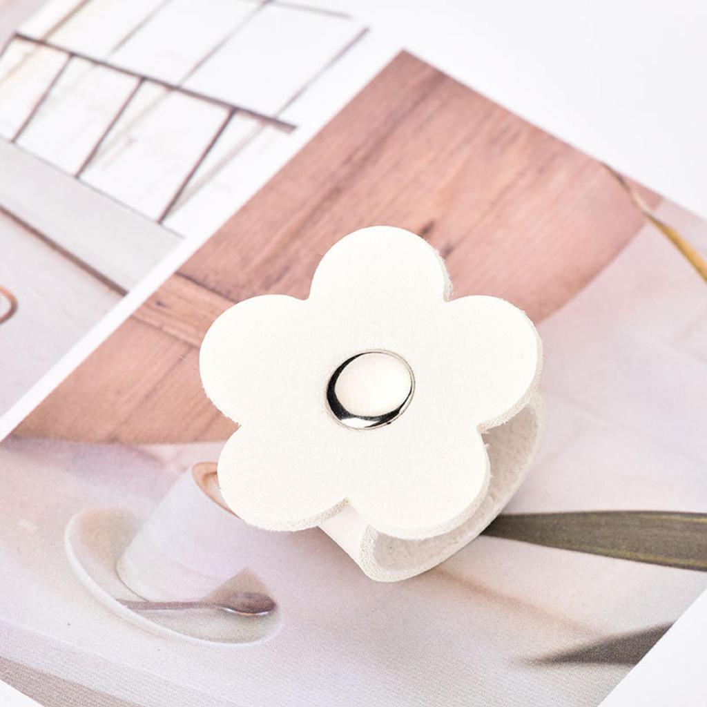 Leather Desktop Storage Charger Cable Protector Cord Organizer Winder Tie Cable Management  Winder