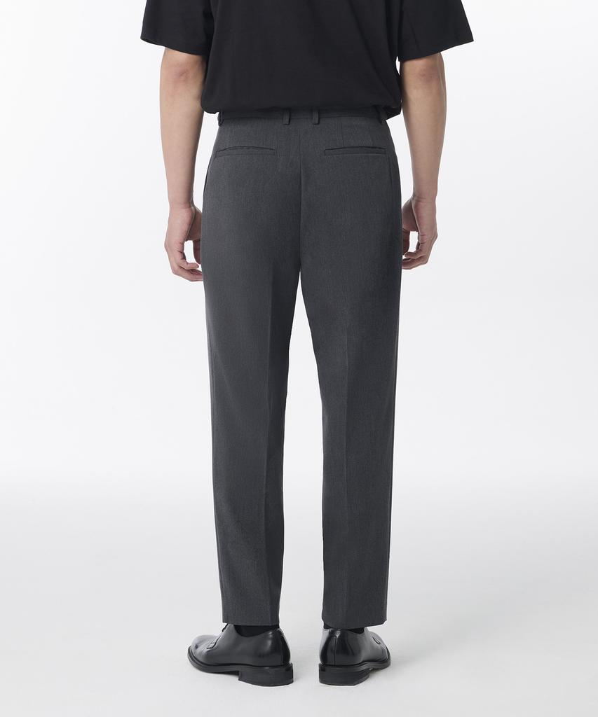 MUSINSA STANDARD Recycled One-Tuck Relaxed Tapered Hidden Banding Crop Slacks 2-Pack