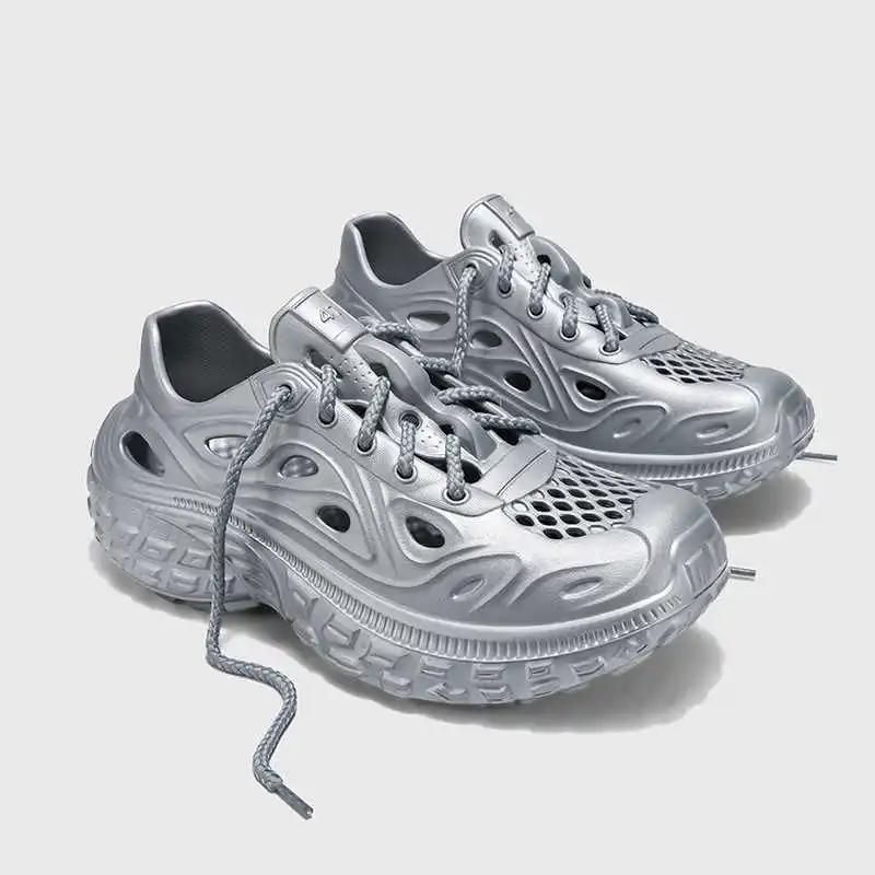 With Ties Hiphop Men's Shoes Models Walking Men's Sneakers White Man Moccasin Sports Fat Styling Bascket Trainers Visitors