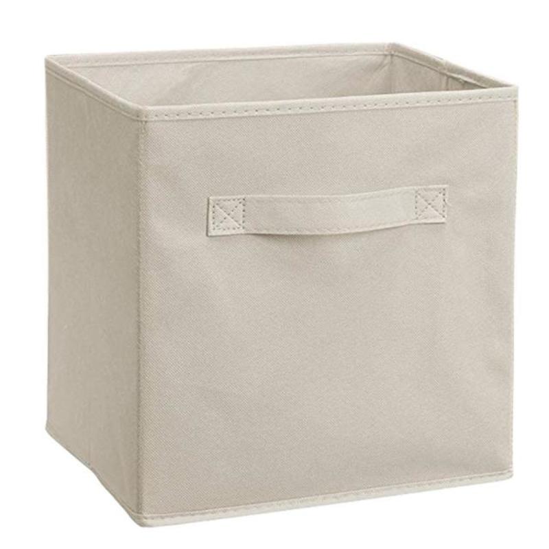 Folding Storage Bag Beige Fiber 28x28x28 cm