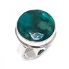 Скота Изумруд(Смоделированный) Ювелирное кольцо из стерлингового серебра 925 пробы с драгоценным камнем Размер 6 ETC-13818