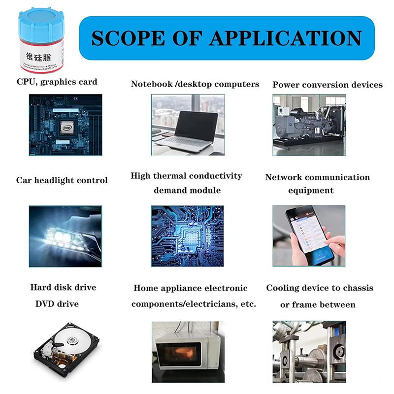 25G Silver Thermal Compound Paste For Coolers Heat Sink Paste Thermal Grease Vga Heatsink Plaste For Pc Computer Processor