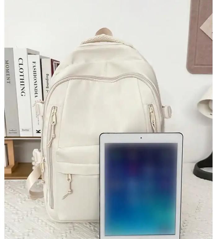 Fashionable and Casual Lightweight Nylon Backpack Large Capacity Multi Compartment Student Bag Travel Bag Suitable for Daily Use