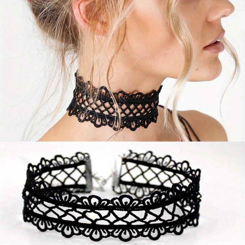 Summer Newest Fashion Jewelry Accessories Sexy Hollow Out Lace Black Choker Necklace for Couple