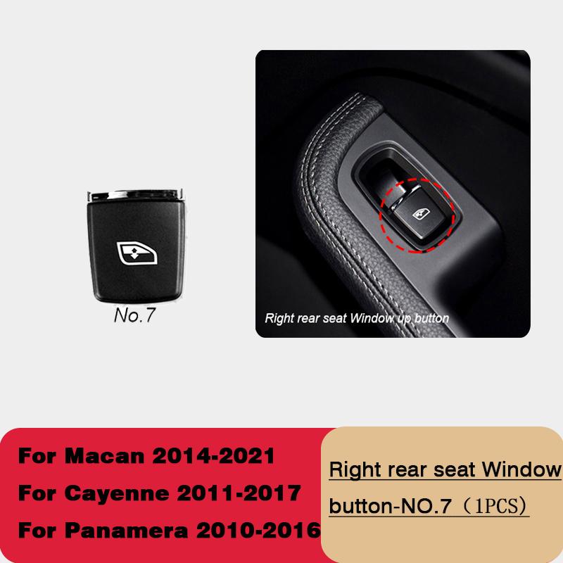 AABKV1 For Porsche Cayenne 2011-2017 Panamera 2010-2016 Macan 2014-2021 Car Window Lifter Button Cap Replacement Windows Switch Button