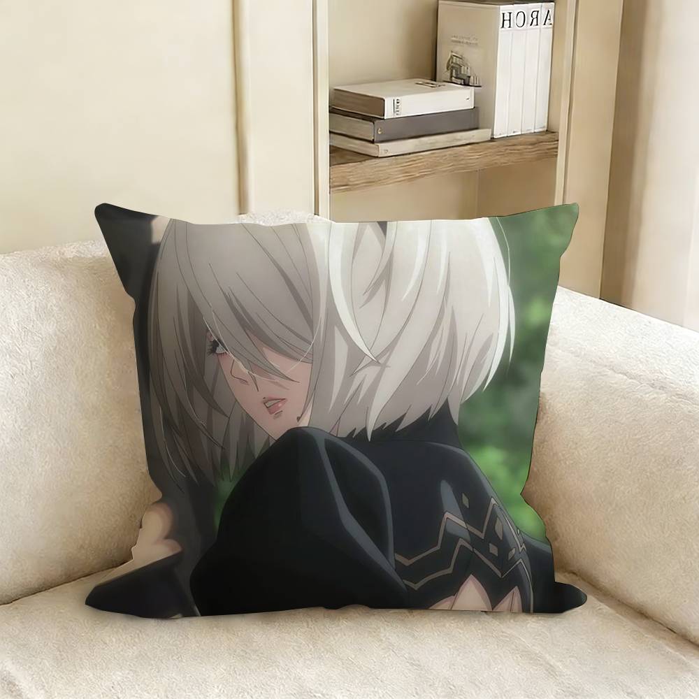 Game N-Nier Automata 2B Various Sizes Square Pillow Case For Car Home Bedchamber Decor