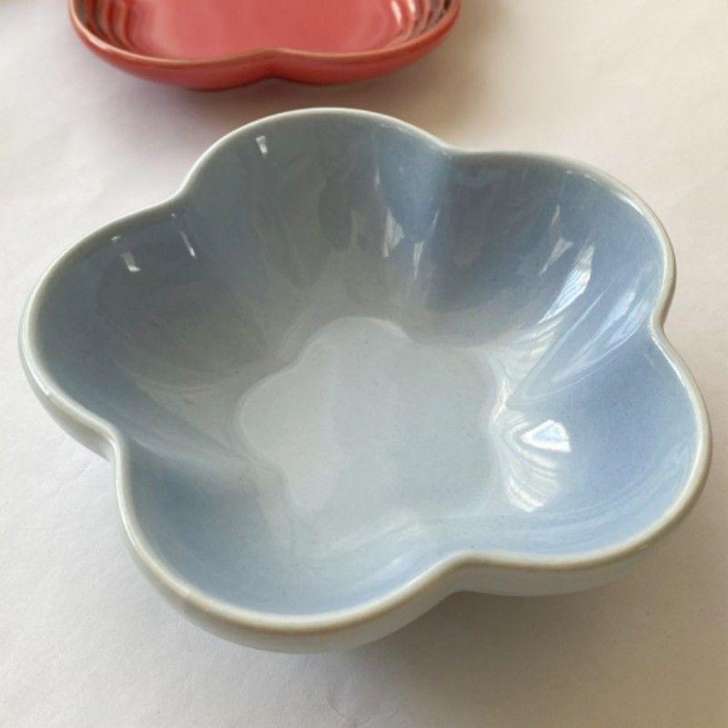Керамическая подглазурная цветная сливовая тарелка, тарелка с цветком для соуса, поднос для косточек для плевков, уникальная посуда, миска для мороженого