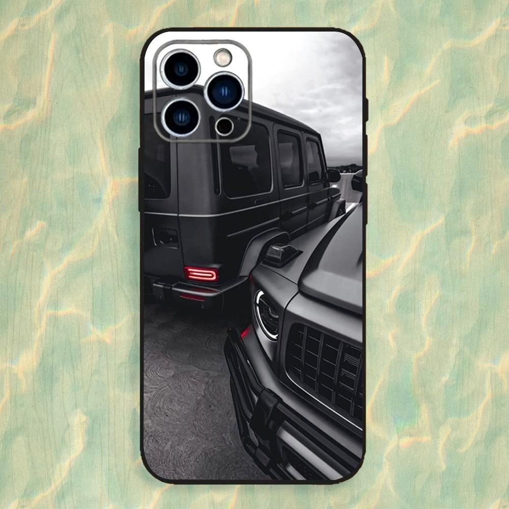 Крутой чехол для телефона M-Mercedes-G63 для iPhone 16,15,14,13,12,11 Plus,Pro Max,XS,X,XR,SE,Mini,8,7, Мягкий силиконовый черный чехол