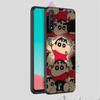 DT43 Чехол Crayon Shin Chan для OPPO Reno 8 6 5 4 Pro Find X3 A17 A31 A38 A40 A53 A54 A55 A74 A76 A78 A77 A80 A94 A95 A96 Lite Черный Мягкий Чехол