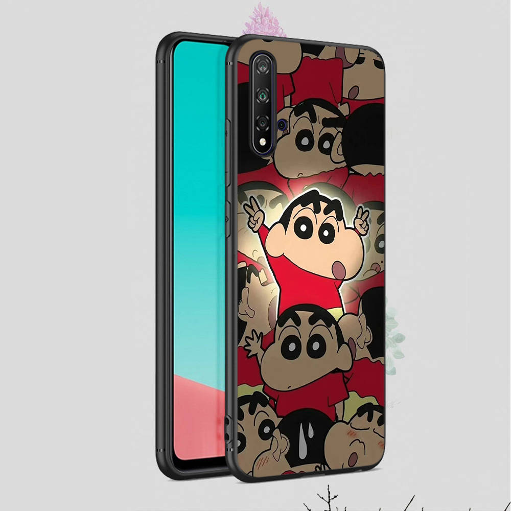 DT43 Чехол Crayon Shin Chan для OPPO Reno 8 6 5 4 Pro Find X3 A17 A31 A38 A40 A53 A54 A55 A74 A76 A78 A77 A80 A94 A95 A96 Lite Черный Мягкий Чехол