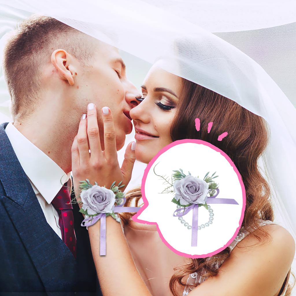 Bridal Bridesmaid Party Forest Light Color Corsage Wrist Flower Wedding Wedding Bridal Corsage Wrist Flower Accessories