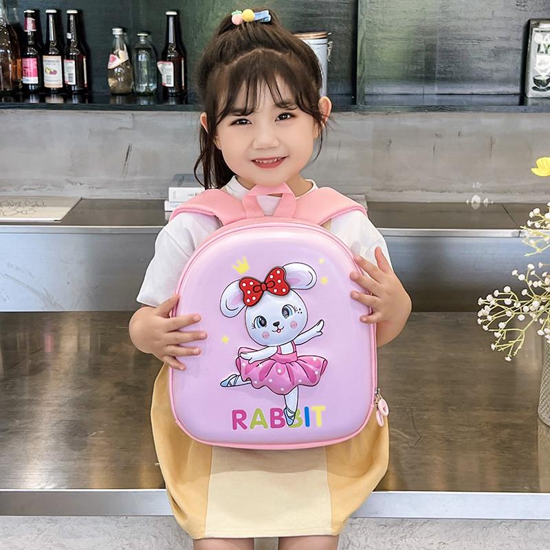 Playful And Eye-catching Kids Backpack Featuring Cartoon Rabbit Design And Stylish Eggshell Element