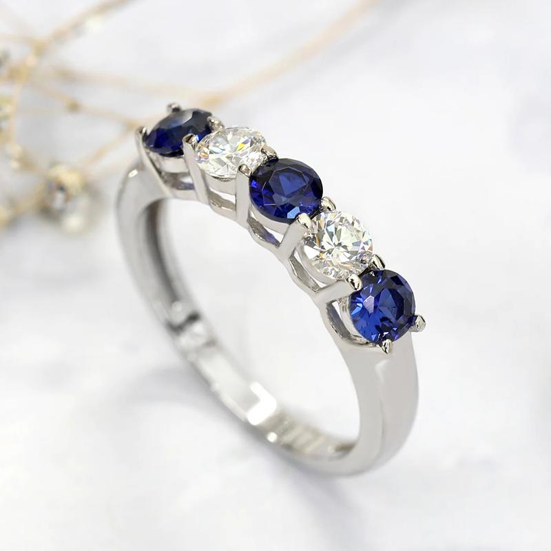 Huitan Fashion Contracted Women Wedding Rings with White/Green/Rose Red/Blue CZ Exquise Female Finger-rings New Trend Jewelry