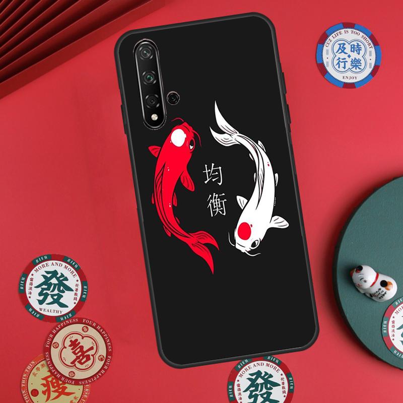 Китайские рыбы кои для Huawei Nova Y60 Y70 Y90 Y72 Y73 Y61 Y91 7i 8i 11i 12i 12s 9 10 SE P20 P30 P40 Lite Чехол