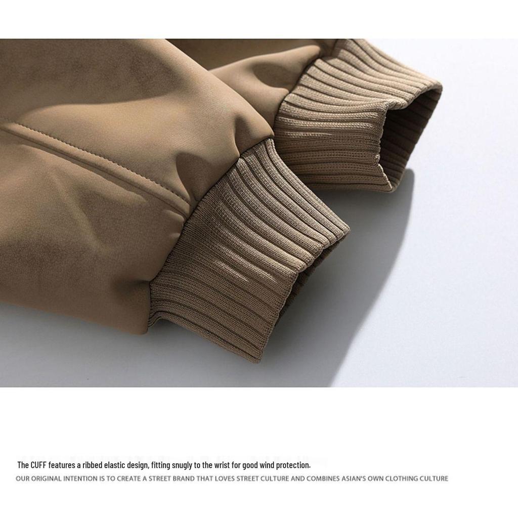 Унисекс Ретро Пилотская Куртка-Бейсболка из Искусственной Кожи с Воротником-Стойкой - Осенне-Зимняя Коллекция