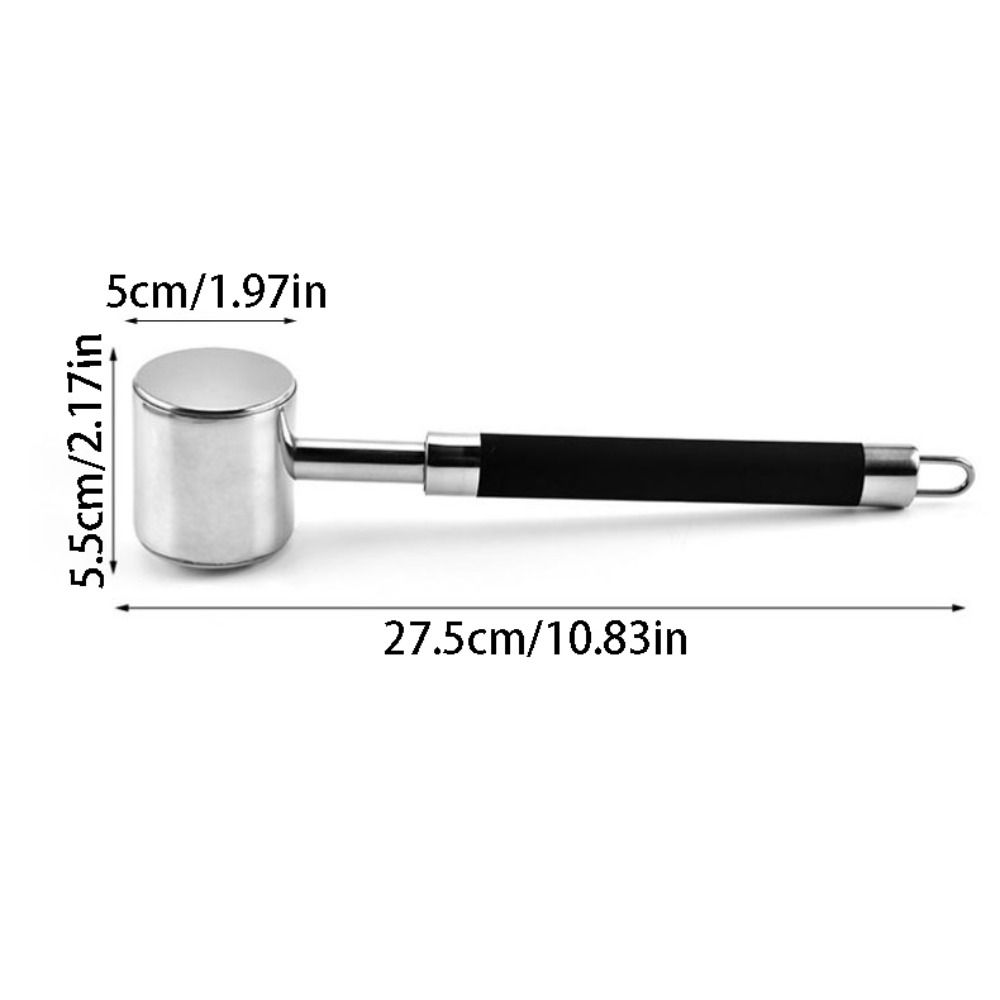 Non-slip Meat Hammer Stainless Steel Kitchen Beef Hitting Tool Steak Mallet Steak Tenderizing