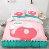 Cartoon 3d King Rabbit Printed Bedding Set Bed Linen Children Bedclothes Duvet Cover Sets Pillowcase Twin Full Queen King Size