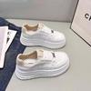 Little White Shoes Women's 2025 New Spring Models Popular Muffin Sole Shoes Children's Thick Soles Increase Height Versatile Sports and Leisure Shoes