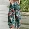 Barrel Jeans for Women Floral Print Boyfriend Baggy Jeans Casual Mid Rise Wide Leg Denim Ankle Pants