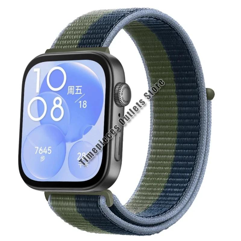Нейлоновый ремешок-петля для Huawei Watch Fit 3 Sport, дышащий сменный браслет, браслет для Huawei Watch Fit 3, аксессуары для ремня